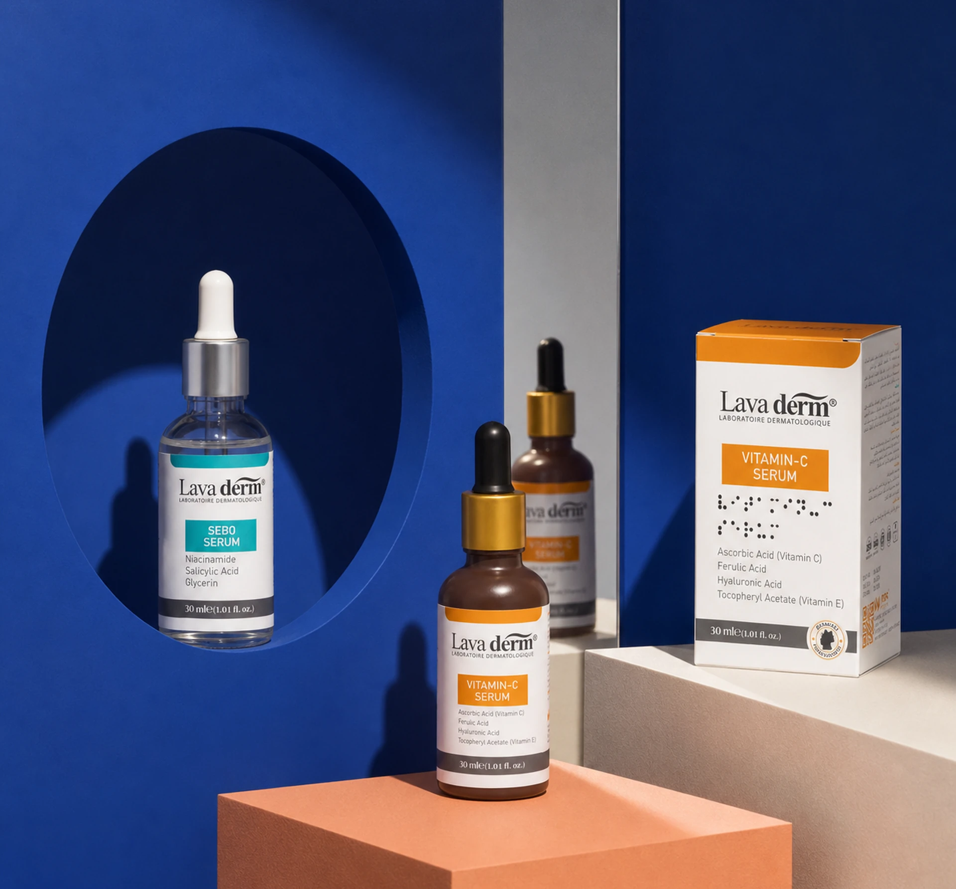 Lava Derm clinical skincare campaign
