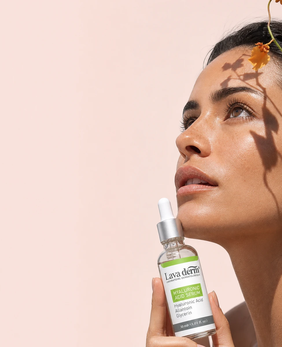 Lava Derm editorial skincare still life