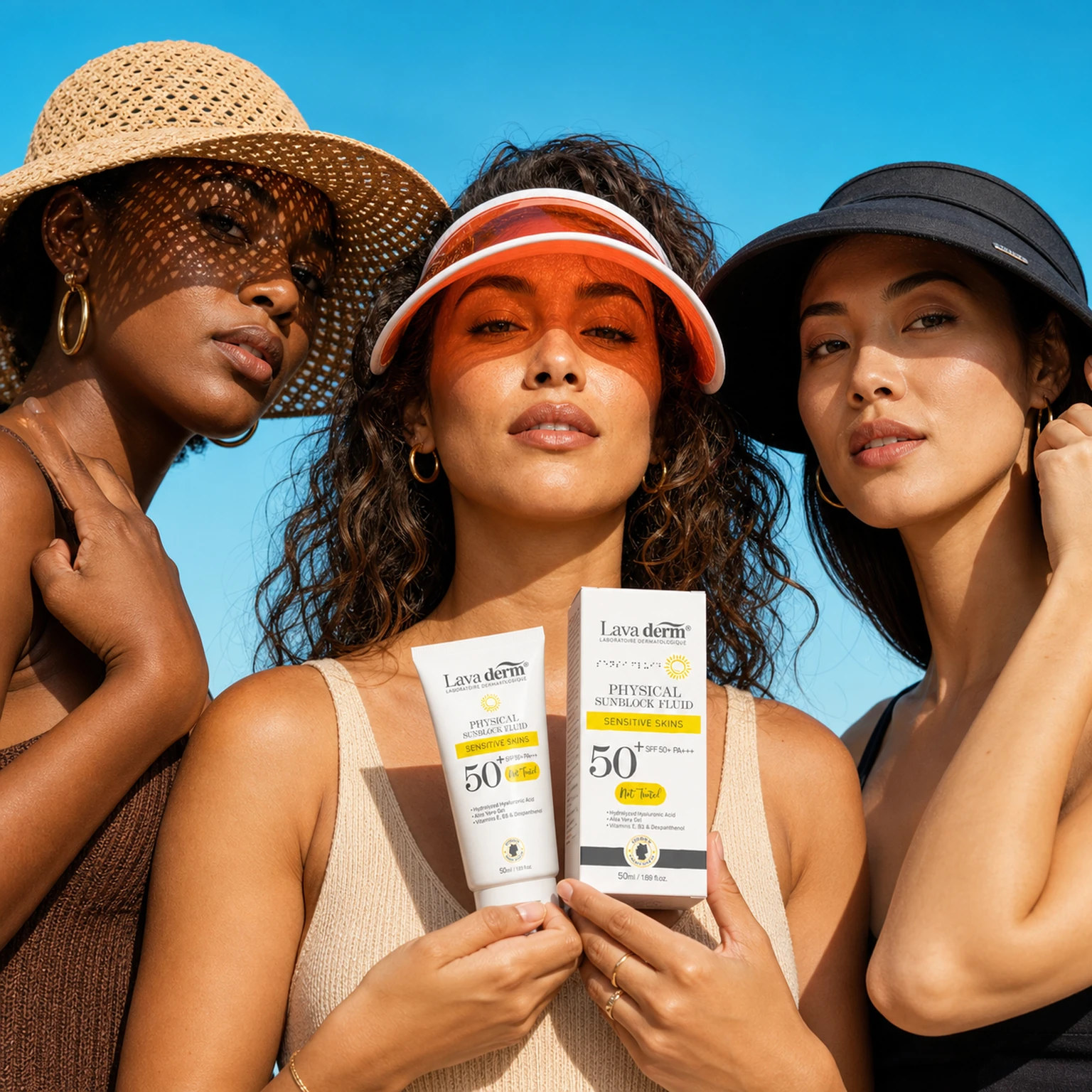 Lava Derm sun protection campaign